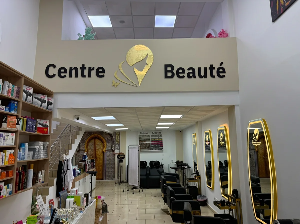 Intérieur de l’institut de beauté Centre Beauté Côté Parapharmacie à Bernoussi, Casablanca